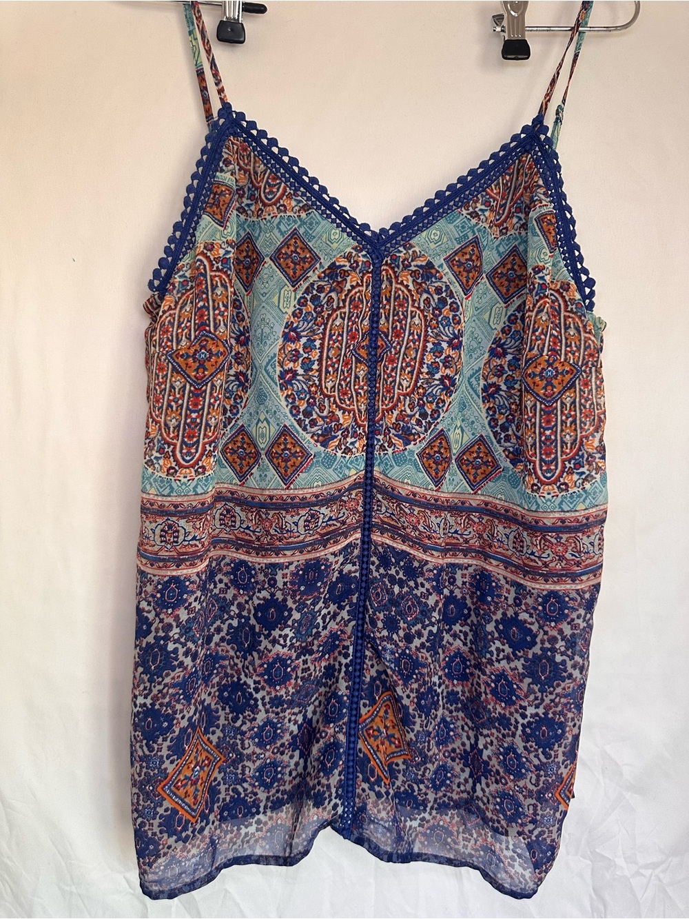 Collective Concepts Size XL Cami Tank Top – Boho Chic Smocked Back Blouse